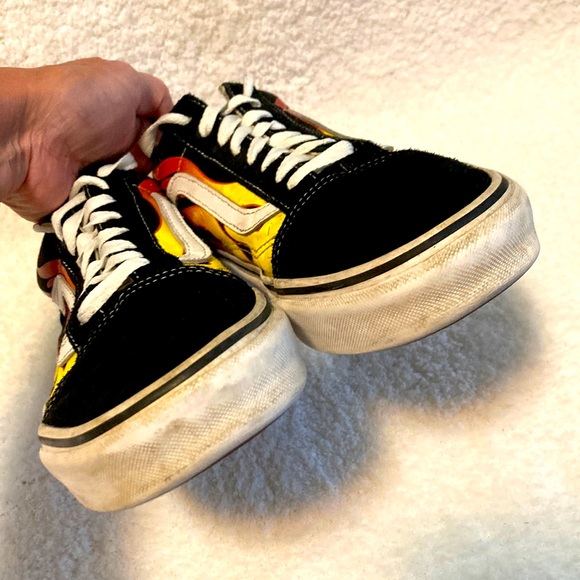 Vans Old Skool Flame Fire Slate Shoes - Picture 5 of 9